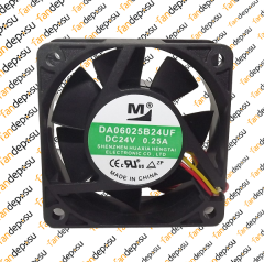 M FAN DA06025B24UF  60x60x25mm 24V DC 0.25A PLASTİK KASA PLASTİK KANAT FAN