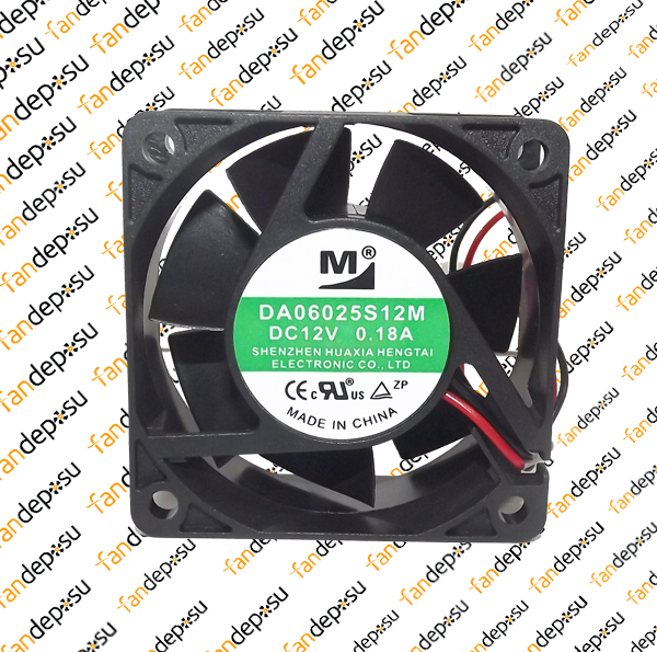 M FAN DA06025S12M  60x60x25mm 12V DC 0.18A PLASTİK KASA PLASTİK KANAT FAN