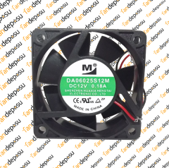 M FAN DA06025S12M  60x60x25mm 12V DC 0.18A PLASTİK KASA PLASTİK KANAT FAN