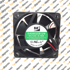 M FAN DA06025S12M  60x60x25mm 12V DC 0.18A PLASTİK KASA PLASTİK KANAT FAN