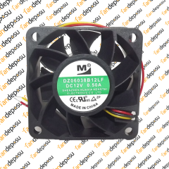 M FAN DZ06038B12LF  60x60x38mm 12V DC 0.50A PLASTİK KASA PLASTİK KANAT FAN