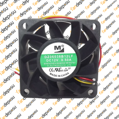 M FAN DZ06038B12LF  60x60x38mm 12V DC 0.50A PLASTİK KASA PLASTİK KANAT FAN
