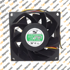 M FAN YM1208PMZB1  80x80x38mm 12V DC 0.69A  PLASTİK KASA PLASTİK PERVANE FAN