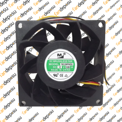 M FAN YM1208PMZB1  80x80x38mm 12V DC 0.69A  PLASTİK KASA PLASTİK PERVANE FAN