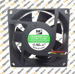 M FAN DA08032B12LF  80x80x32mm 12V DC 0.40A PLASTİK KASA PLASTİK PERVANE FAN