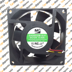 M FAN DA08032B12LF  80x80x32mm 12V DC 0.40A PLASTİK KASA PLASTİK PERVANE FAN