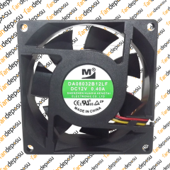 M FAN DA08032B12LF  80x80x32mm 12V DC 0.40A PLASTİK KASA PLASTİK PERVANE FAN