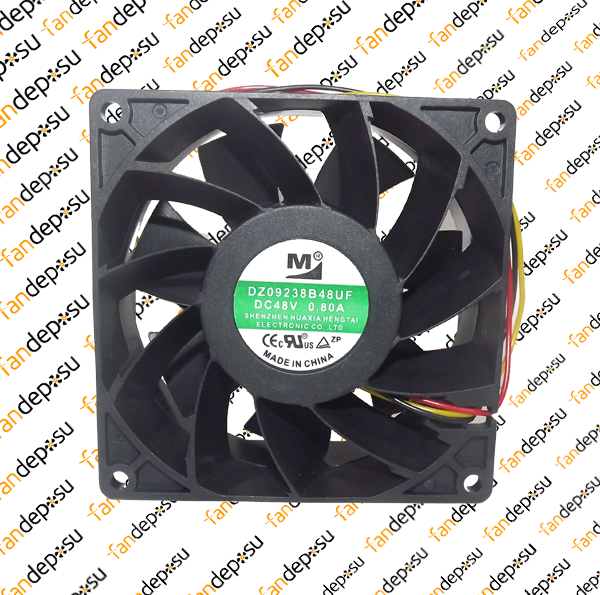 M FAN DZ09238B48UF  92x92x38mm 48V DC 0.80A PLASTİK KASA PLASTİK KANAT FAN