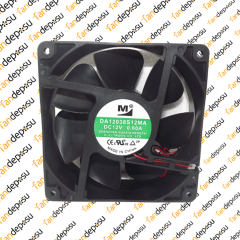 M FAN DA12038S12MA  120x120x38mm 12V DC 0.60A PLASTİK KASA PLASTİK KANAT FAN