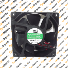 M FAN DA12038S12MA  120x120x38mm 12V DC 0.60A PLASTİK KASA PLASTİK KANAT FAN