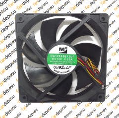 M FAN DA12025B12UF  120x120x25mm 12V DC 0.80A PLASTİK KASA PLASTİK KANAT FAN