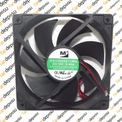 M FAN DA12025S12MA  120x120x25mm 12V DC 0.40A PLASTİK KASA PLASTİK KANAT FAN