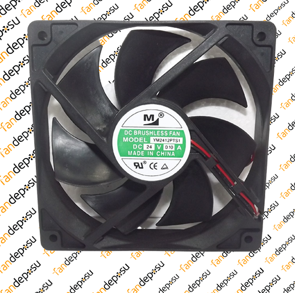 M FAN YM2412PTS1  120x120x25mm 24V DC 0.10A PLASTİK KASA PLASTİK KANAT FAN