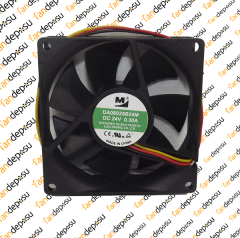M FAN DA08025B24M 80x80x25mm 24V DC 0.30A PLASTİK KASA PLASTİK KANAT FAN