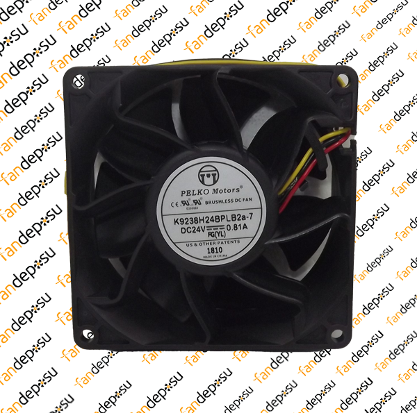 PELKO K9238H24BPLB2a-7 92x92x38mm 24V DC 0.81A PLASTİK KASA PLASTİK KANAT FAN