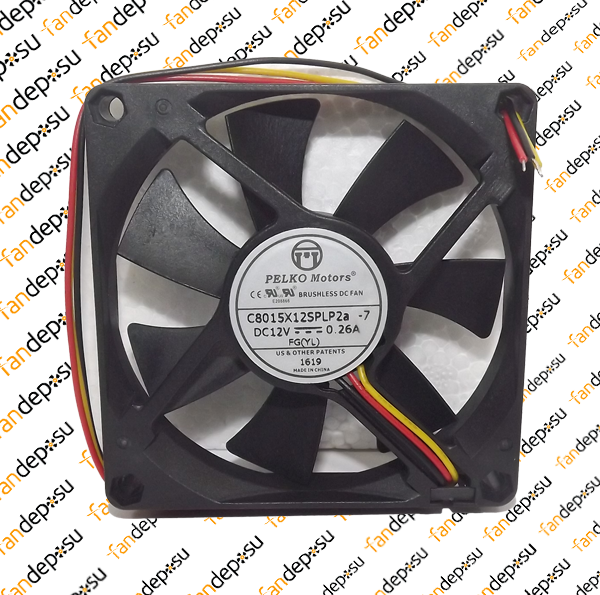 PELKO C8015X12SPLP2a-7  80x80x15mm 12V DC 0.26A PLASTİK KASA PLASTİK KANAT FAN