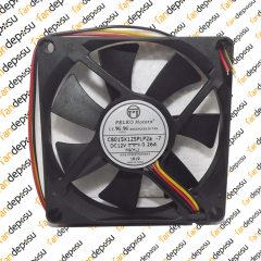 PELKO C8015X12SPLP2a-7  80x80x15mm 12V DC 0.26A PLASTİK KASA PLASTİK KANAT FAN