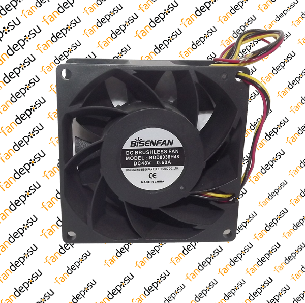 BİSEN BDD8038H48  80x80x38mm 48V DC 0.60A PLASTİK KASA PLASTİK KANAT FAN