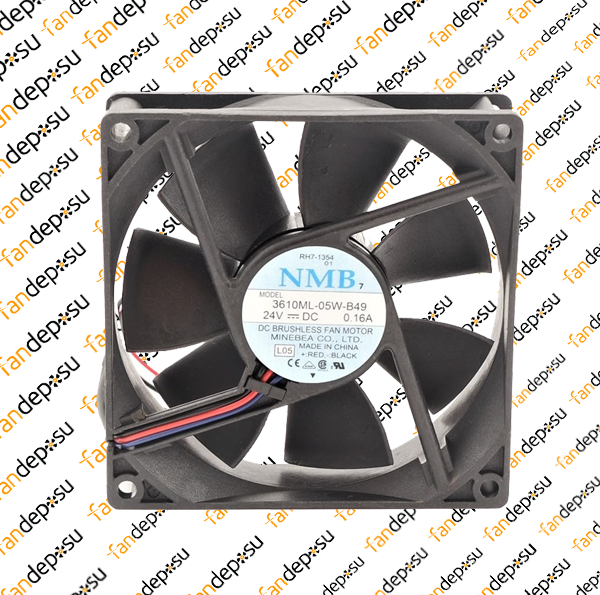 NMB 3610ML-05W-B49 (A90L-0001-0488) 92x92x25mm 24V DC 0.16A FANUC FAN