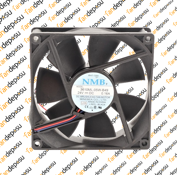 NMB 3610ML-05W-B49 (A90L-0001-0488) 92x92x25mm 24V DC 0.16A FANUC FAN