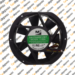 M FAN DA17040B12MF  172x150x40mm 12V DC 1.00A PLASTİK KASA PLASTİK KANAT FAN