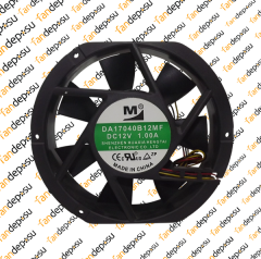 M FAN DA17040B12MF  172x150x40mm 12V DC 1.00A PLASTİK KASA PLASTİK KANAT FAN