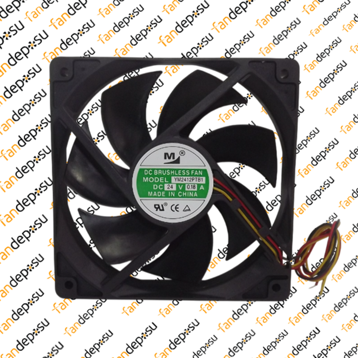 M FAN YM2412PTB1  120x120x25mm 24V DC 0.18A PLASTİK KASA PLASTİK KANAT FAN