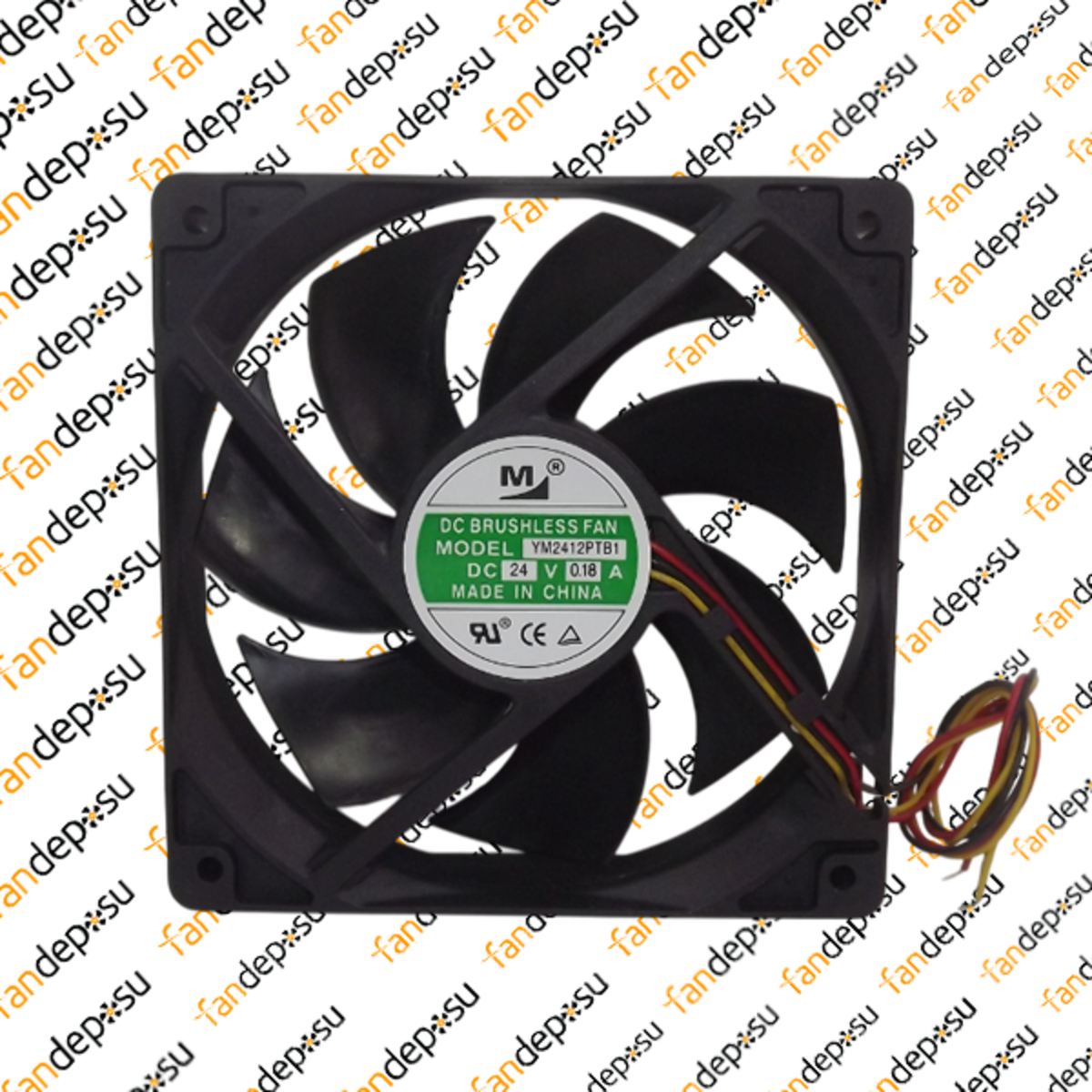 M FAN YM2412PTB1  120x120x25mm 24V DC 0.18A PLASTİK KASA PLASTİK KANAT FAN