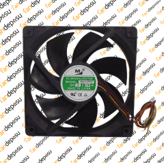 M FAN YM2412PTB1  120x120x25mm 24V DC 0.18A PLASTİK KASA PLASTİK KANAT FAN