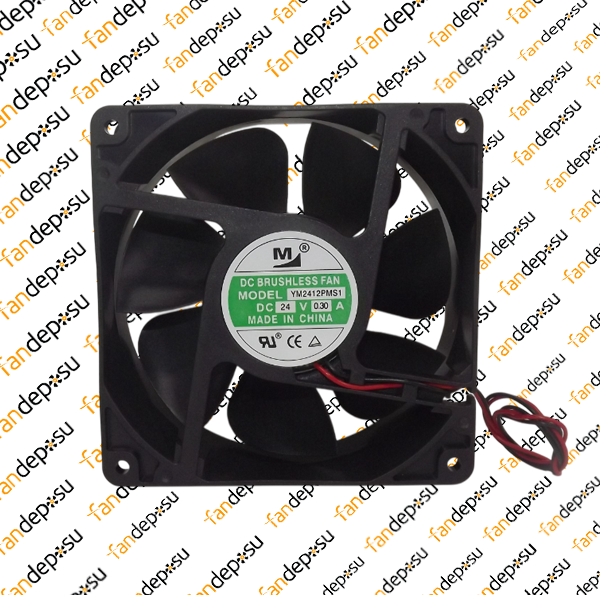 M FAN YM2412PMS1  120x120x38mm 24V DC 0.30A PLASTİK KASA PLASTİK KANAT FAN