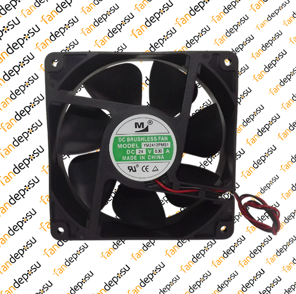 M FAN YM2412PMS1  120x120x38mm 24V DC 0.30A PLASTİK KASA PLASTİK KANAT FAN