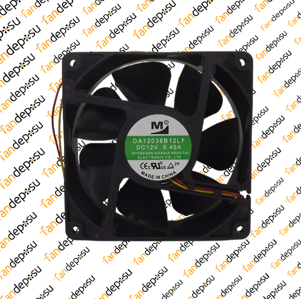 M FAN DA12038B12LF  120x120x38mm 12V DC 0.40A PLASTİK KASA PLASTİK KANAT FAN
