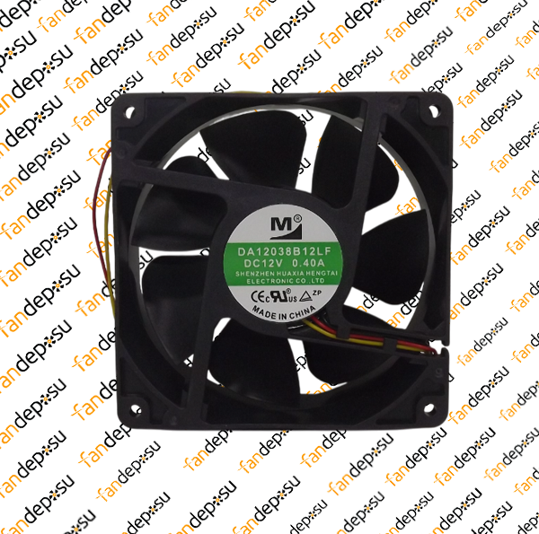 M FAN DA12038B12LF  120x120x38mm 12V DC 0.40A PLASTİK KASA PLASTİK KANAT FAN