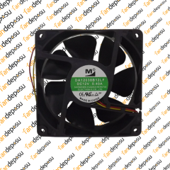 M FAN DA12038B12LF  120x120x38mm 12V DC 0.40A PLASTİK KASA PLASTİK KANAT FAN