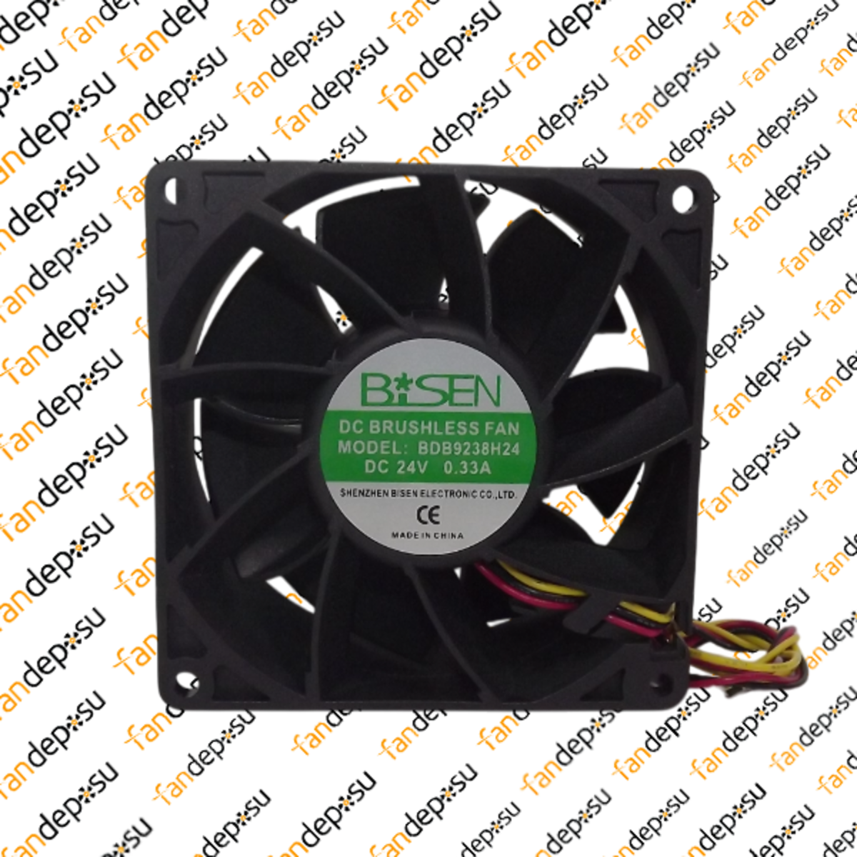 BİSEN BDB9238H24  92x92x38mm 24V DC 0.33A PLASTİK KASA PLASTİK KANAT FAN
