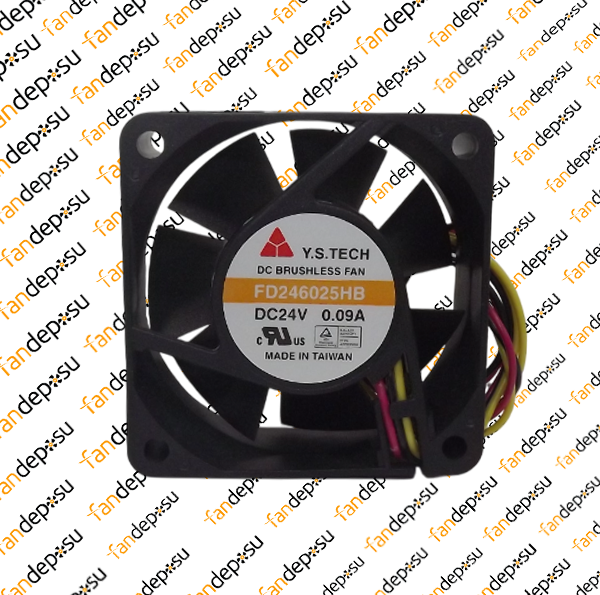 Y.S.TECH FD246025HB  60x60x25mm 24V DC 0.09A PLASTİK KASA PLASTİK KANAT FAN