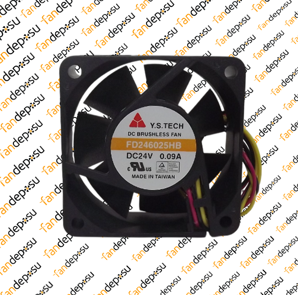 Y.S.TECH FD246025HB  60x60x25mm 24V DC 0.09A PLASTİK KASA PLASTİK KANAT FAN