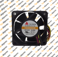 Y.S.TECH FD246025HB  60x60x25mm 24V DC 0.09A PLASTİK KASA PLASTİK KANAT FAN