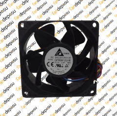 DELTA QFR0812UHE  80x80x38mm 12V DC 2.50A PLASTİK KASA PLASTİK KANAT FAN