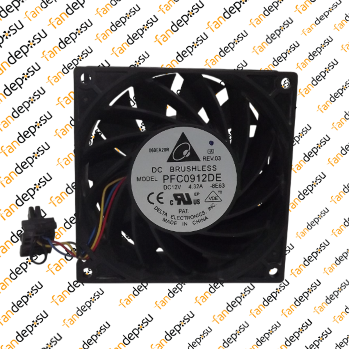 DELTA PFC0912DE  92x92x38mm 12V DC 4.32A PLASTİK KASA PLASTİK KANAT FAN