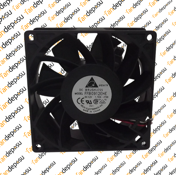 DELTA FFB0912EHE  92x92x38mm  12V DC 1.50A PLASTİK KASA PLASTİK KANAT FAN