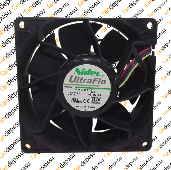NİDEC V92E12BUA7-57  92x92x38mm 12V DC 3.24A PLASTİK KASA PLASTİK KANAT FAN