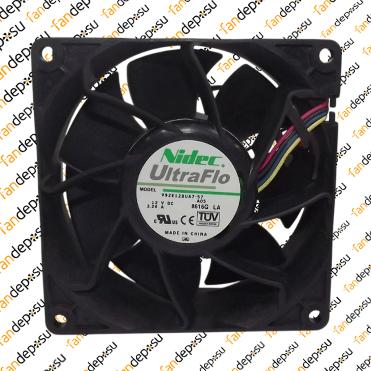 NİDEC V92E12BUA7-57  92x92x38mm 12V DC 3.24A PLASTİK KASA PLASTİK KANAT FAN