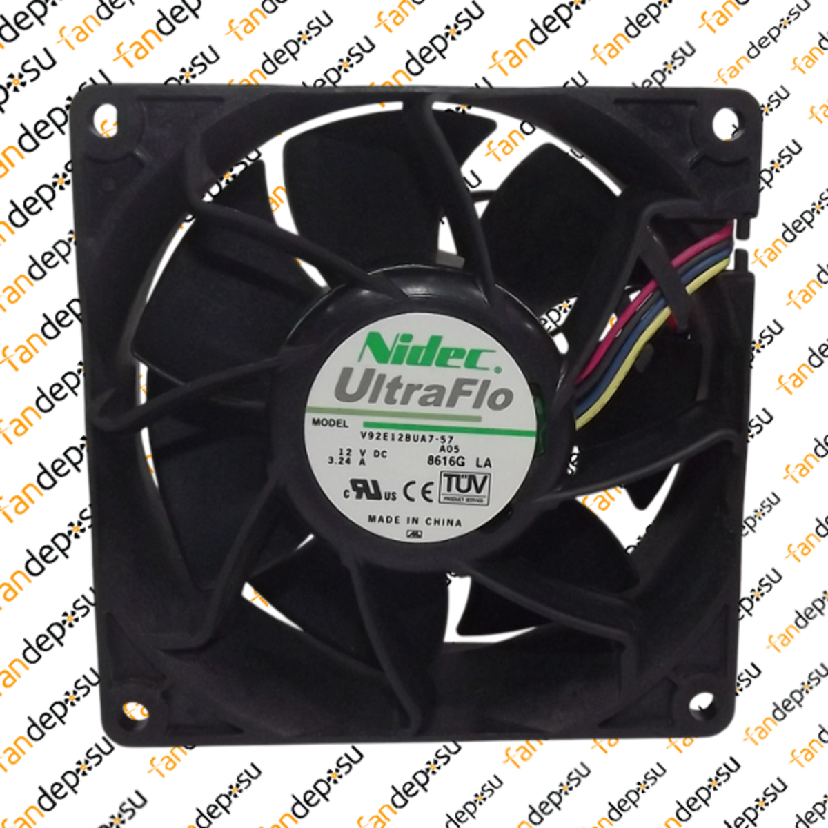 NİDEC V92E12BUA7-57  92x92x38mm 12V DC 3.24A PLASTİK KASA PLASTİK KANAT FAN