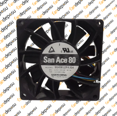 SANYO DENKİ SAN ACE 9GV0812P4J04  80x80x25mm 12V DC 0.47A PLASTİK KASA PLASTİK KANAT FAN