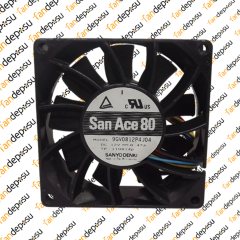 SANYO DENKİ SAN ACE 9GV0812P4J04  80x80x25mm 12V DC 0.47A PLASTİK KASA PLASTİK KANAT FAN