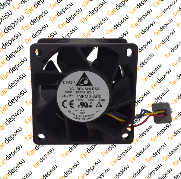 DELTA 7N6M2-A00  60x60x38mm 12V DC 2.00A PLASTİK KASA PLASTİK KANAT FAN