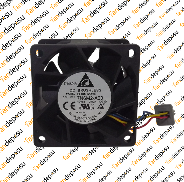 DELTA 7N6M2-A00  60x60x38mm 12V DC 2.00A PLASTİK KASA PLASTİK KANAT FAN