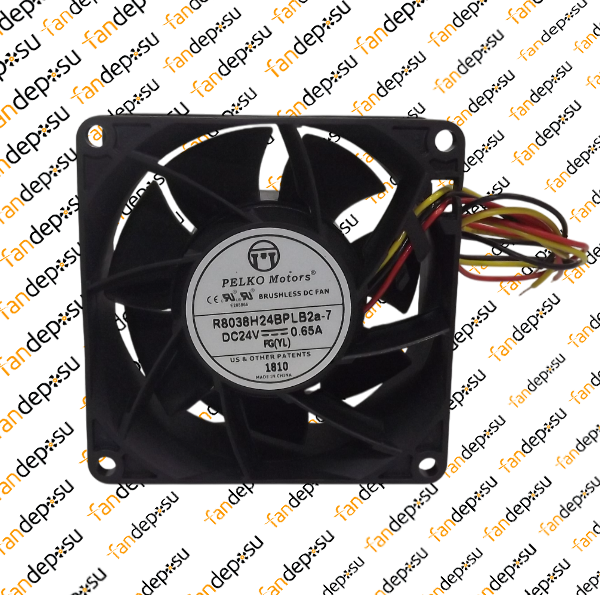 PELKO R8038H24BPLB2a-7  80x80x38mm 24V DC 0.65A PLASTİK KASA PLASTİK KANAT FAN