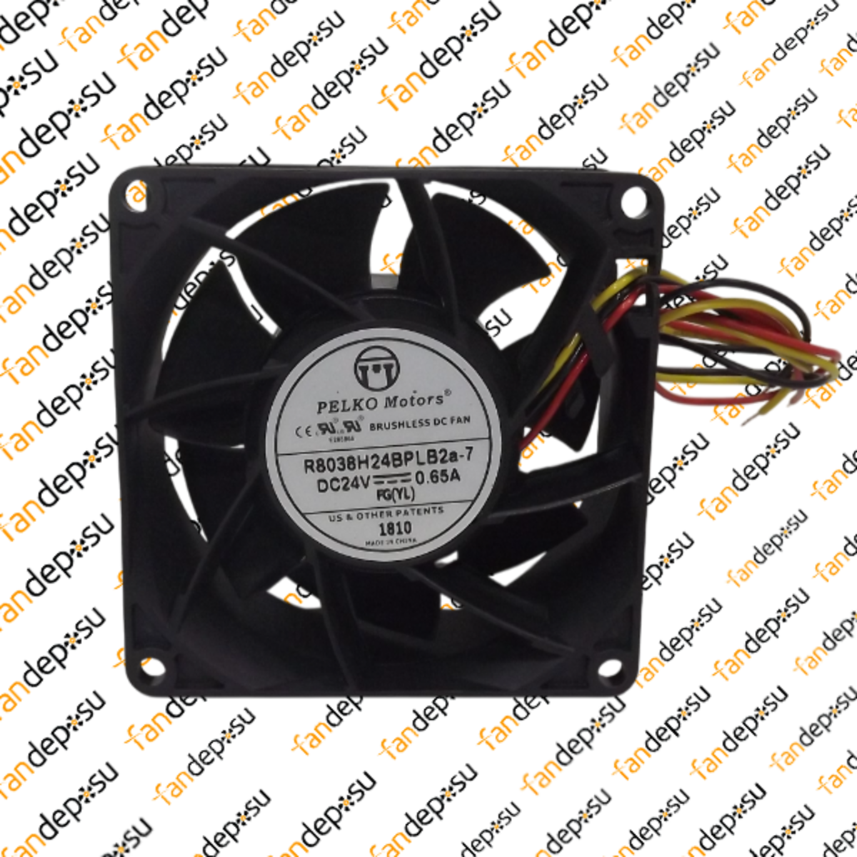 PELKO R8038H24BPLB2a-7  80x80x38mm 24V DC 0.65A PLASTİK KASA PLASTİK KANAT FAN